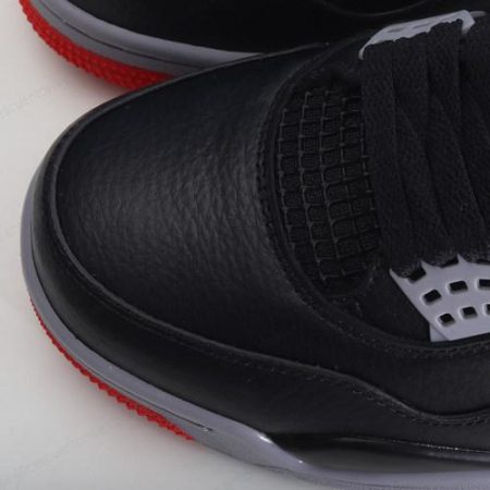 Zapatos Nike Air Jordan 4 Retro ‘Negro Rojo’ Hombre/Femenino BQ7669-006