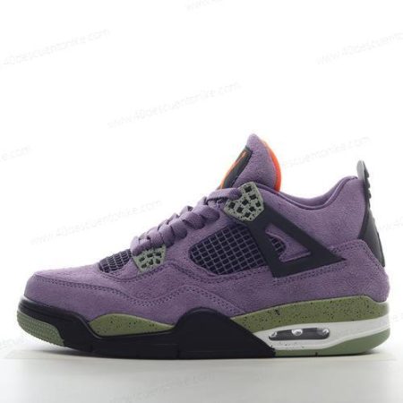 Zapatos Nike Air Jordan 4 Retro ‘Verde Púrpura’ Hombre/Femenino AQ9129-500