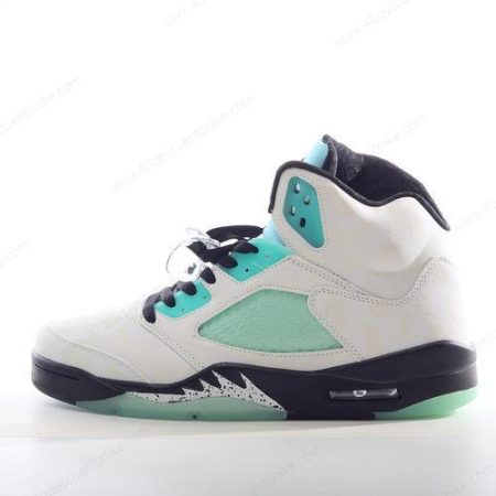 Zapatos Nike Air Jordan 5 Retro ‘Blanco Negro Blanco Verde’ Hombre/Femenino CN2932-100