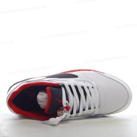 Zapatos Nike Air Jordan 5 Retro ‘Blanco Negro Rojo’ Hombre/Femenino 819171-101