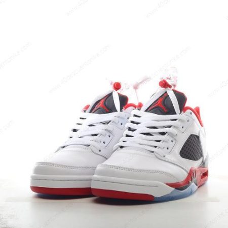 Zapatos Nike Air Jordan 5 Retro ‘Blanco Negro Rojo’ Hombre/Femenino 819171-101