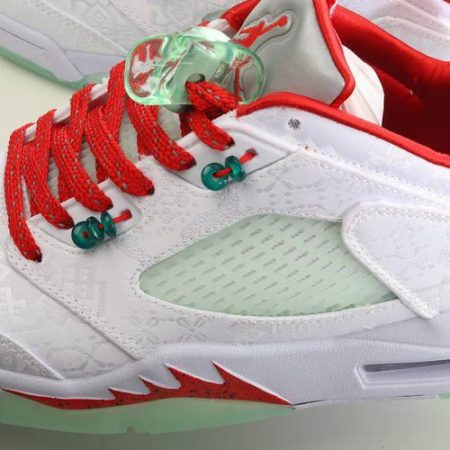 Zapatos Nike Air Jordan 5 Retro ‘Blanco Rojo Verde’ Hombre/Femenino