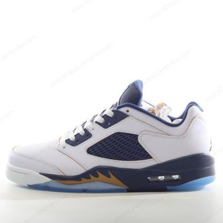 Zapatos Nike Air Jordan 5 Retro ‘Oro Blanco Azul Marino’ Hombre/Femenino 819171-135