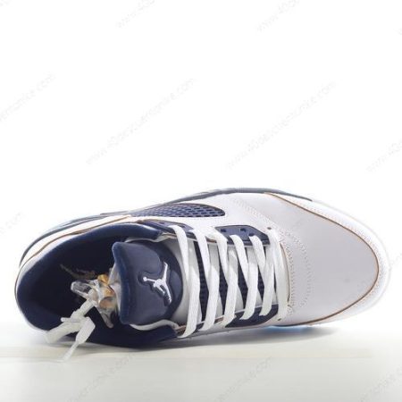 Zapatos Nike Air Jordan 5 Retro ‘Oro Blanco Azul Marino’ Hombre/Femenino 819171-135