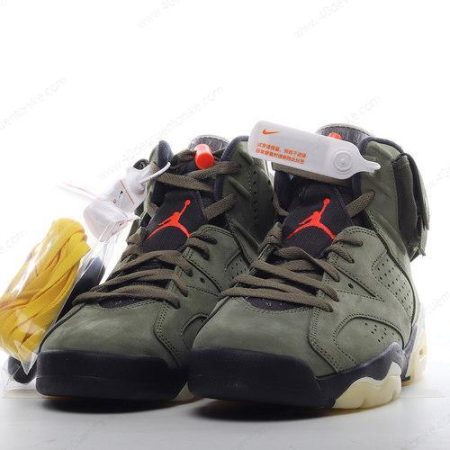 Zapatos Nike Air Jordan 6 Retro ‘Oliva Negro Rojo’ Hombre/Femenino CN1084-200