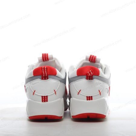 Zapatos Nike Air Max 90 ‘Blanco Gris Rojo’ Hombre/Femenino DX8966-100
