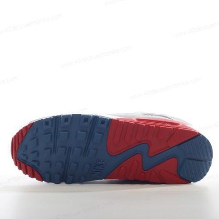 Zapatos Nike Air Max 90 ‘Gris Blanco Rojo’ Hombre/Femenino DQ8235-001