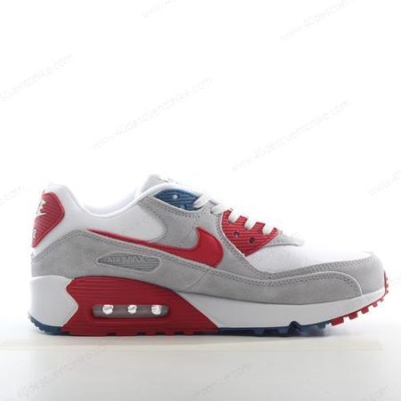 Zapatos Nike Air Max 90 ‘Gris Blanco Rojo’ Hombre/Femenino DQ8235-001