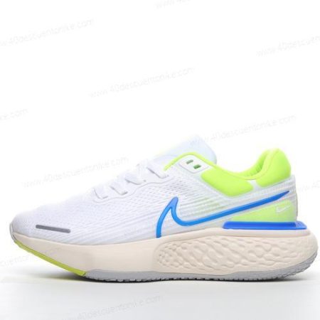Zapatos Nike Air ZoomX Invincible Run Flyknit ‘Blanco Azul Verde’ Hombre/Femenino CT2228-101