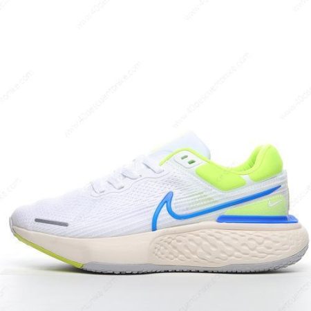 Zapatos Nike Air ZoomX Invincible Run Flyknit ‘Blanco Azul Verde’ Hombre/Femenino CT2228-101
