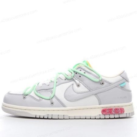 Zapatos Nike Dunk Low x Off-White ‘Gris Blanco’ Hombre/Femenino DM1602-108