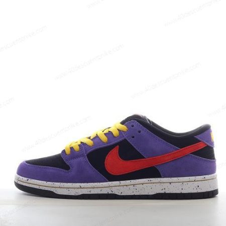 Zapatos Nike SB Dunk Low ‘Negro Púrpura Amarillo Rojo’ Hombre/Femenino BQ6817-008