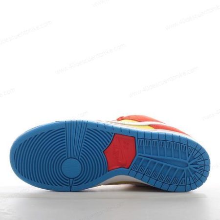 Zapatos Nike SB Dunk Low Pro ‘Rojo Blanco Amarillo Azul’ Hombre/Femenino BQ6817-602