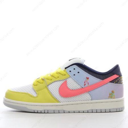 Zapatos Nike SB Dunk Low ‘Rosa Amarillo Gris Negro’ Hombre/Femenino DX9218-100